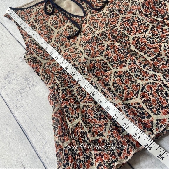 Free People rare abstract print crinkle top *shop@iamwarrior - Picture 7 of 12